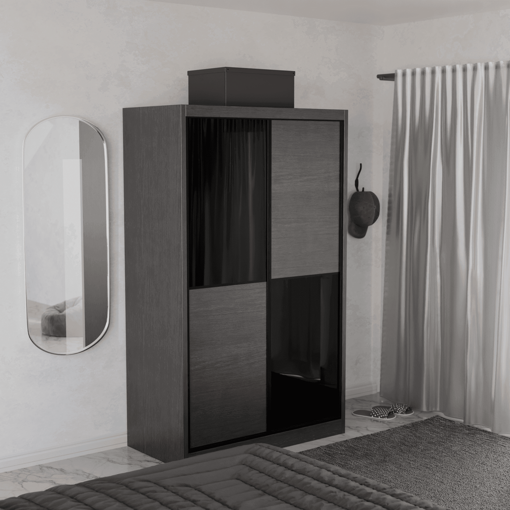 Caroline Modular Wardrobe (Black Glass)