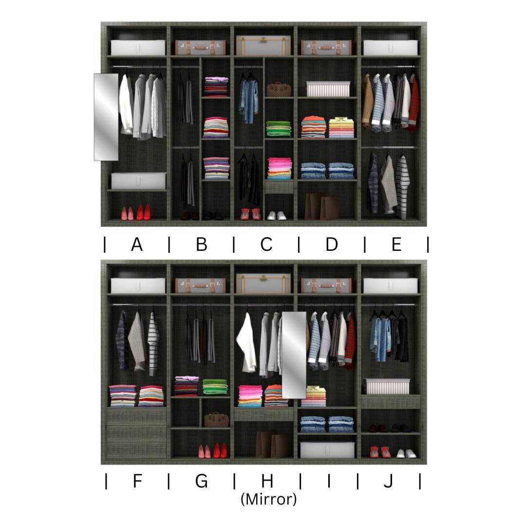 Caroline Modular Wardrobe (Frosted Glass)