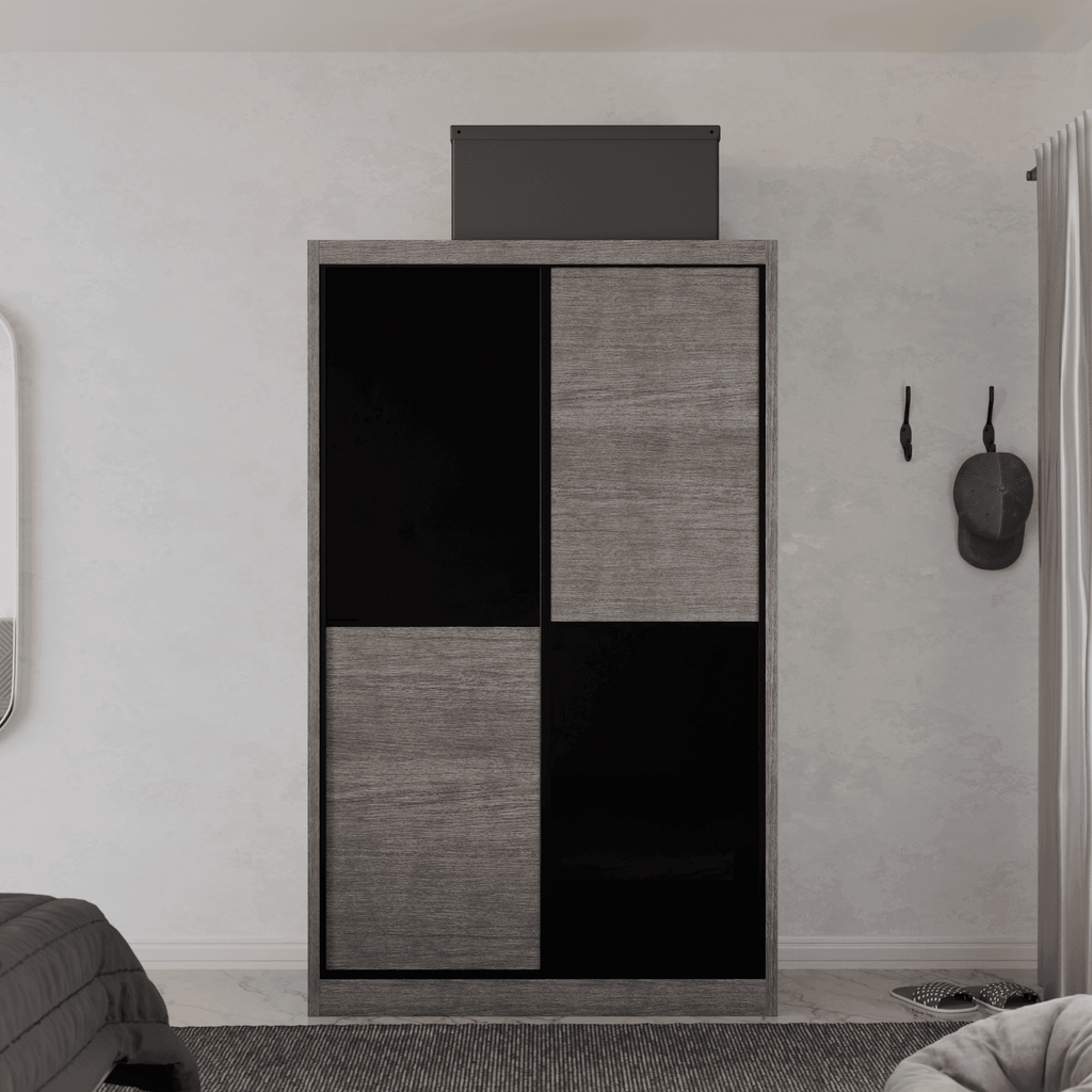 Caroline Modular Wardrobe (Black Glass)