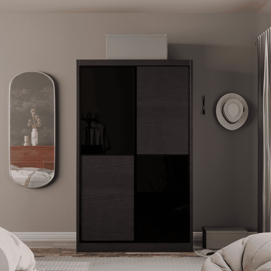 Caroline Modular Wardrobe (Black Glass)