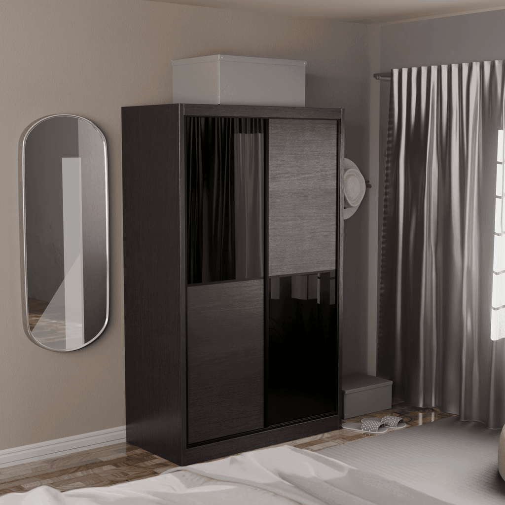 Caroline Modular Wardrobe (Black Glass)