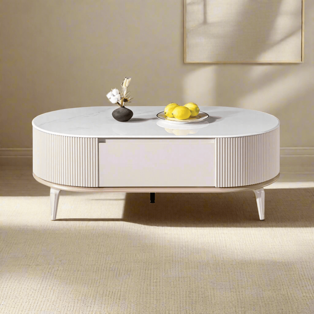 Clarisse Coffee Table with Microcrystalline Glass Top