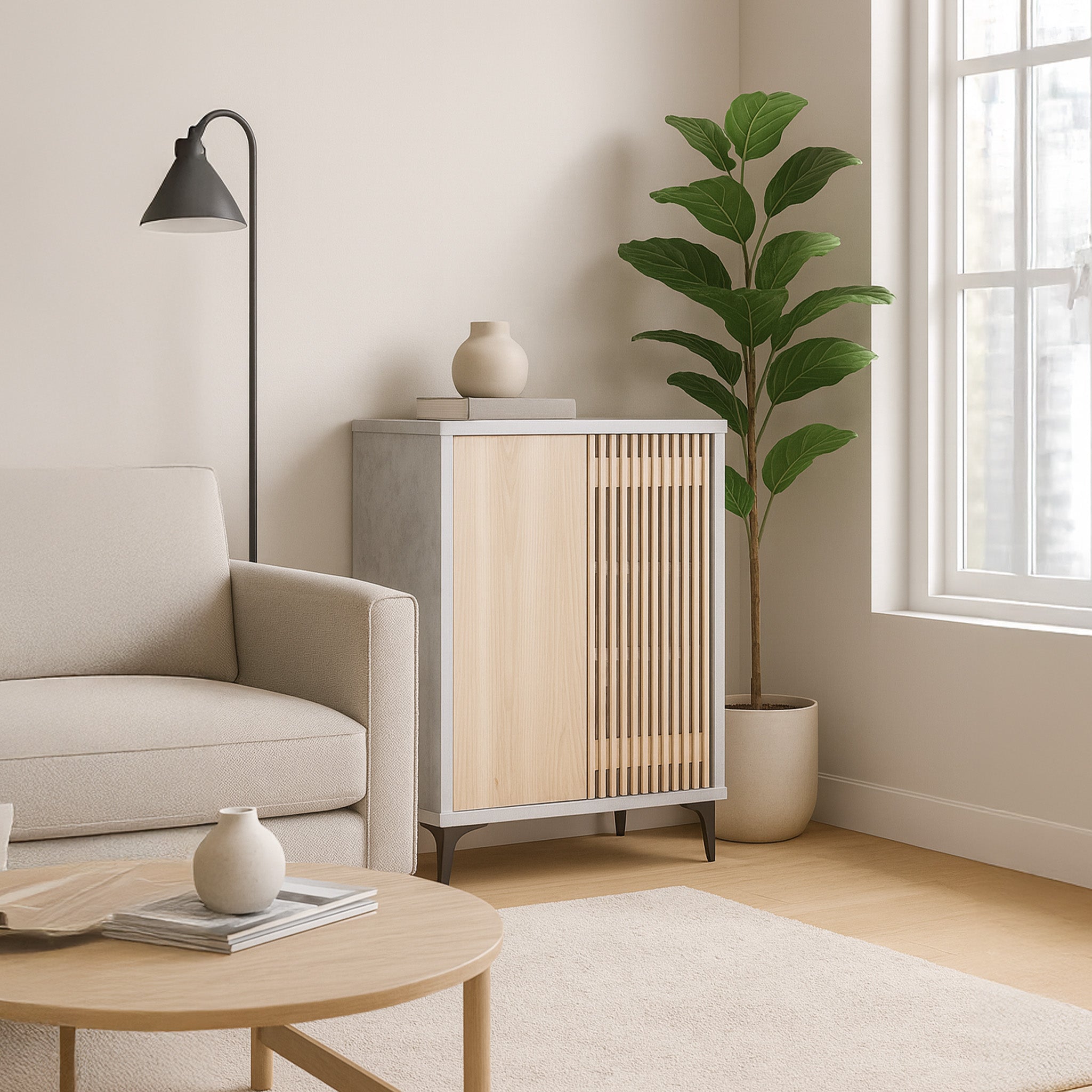 Zyra 2 Door Shoe Cabinet (80cm)