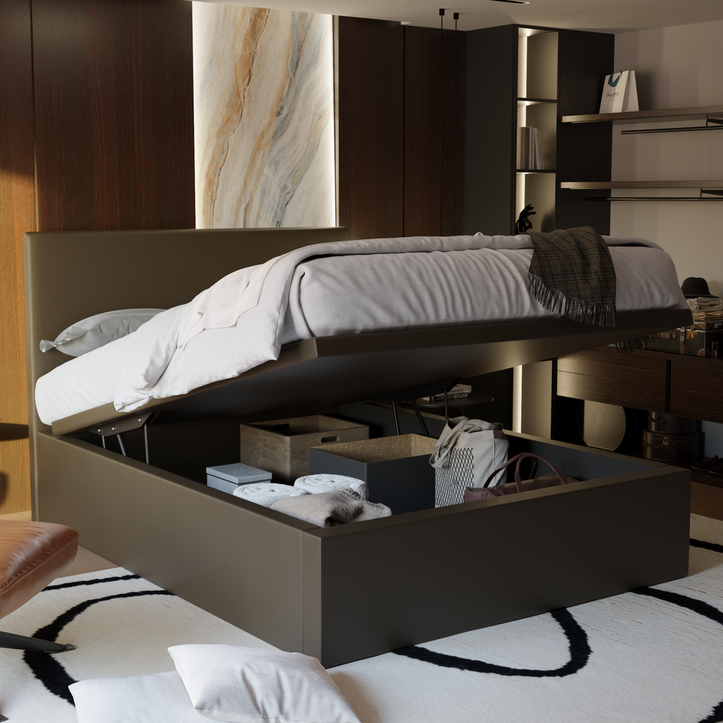 Devonne Faux Leather Storage Bed