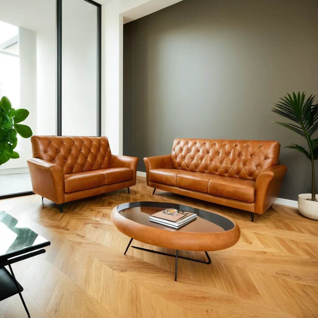 Donni Faux Leather Sofa