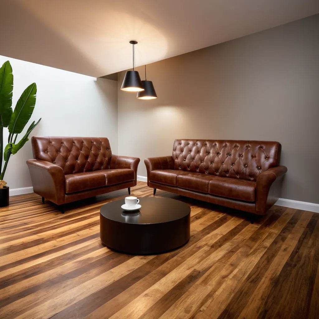 Donni Faux Leather Sofa