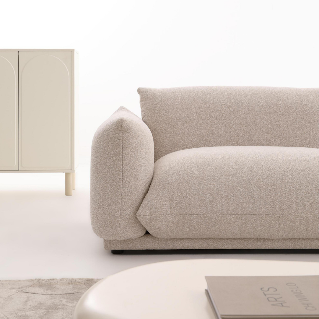 Izzy Boucle Fabric Sofa