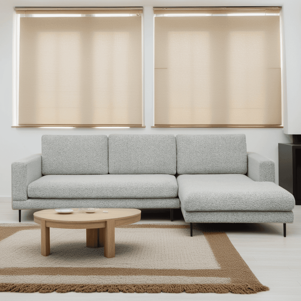 Elena Boucle Fabric Sectional Sofa by Chattel