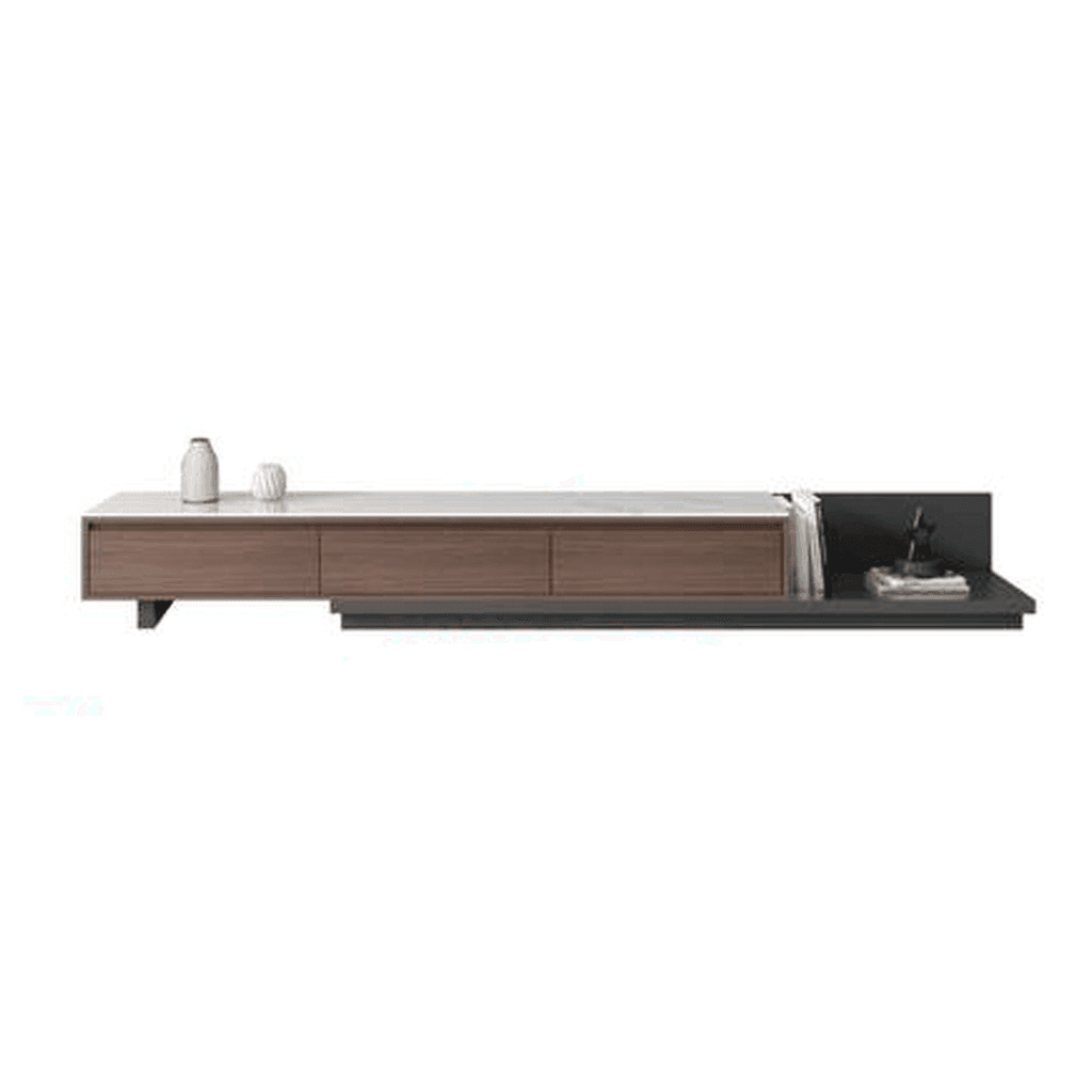 Elias Glossy Sintered Stone Extendable TV Console