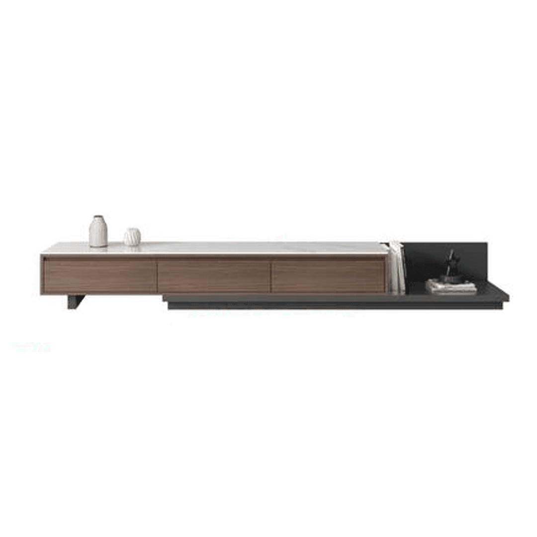 Elias Glossy Sintered Stone Extendable TV Console