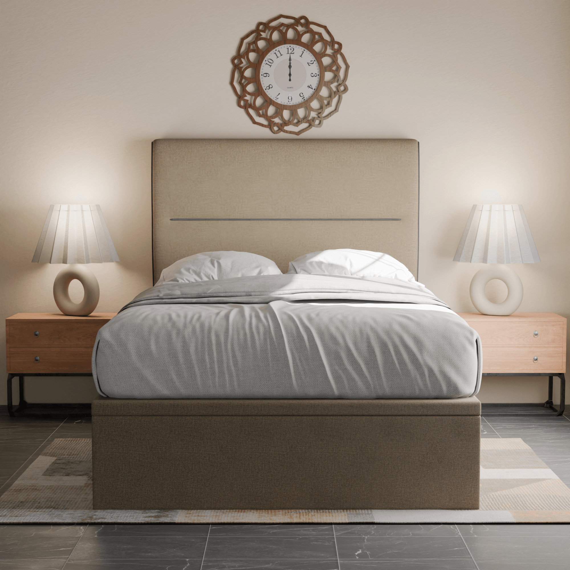 Emilia Fabric Storage Bed