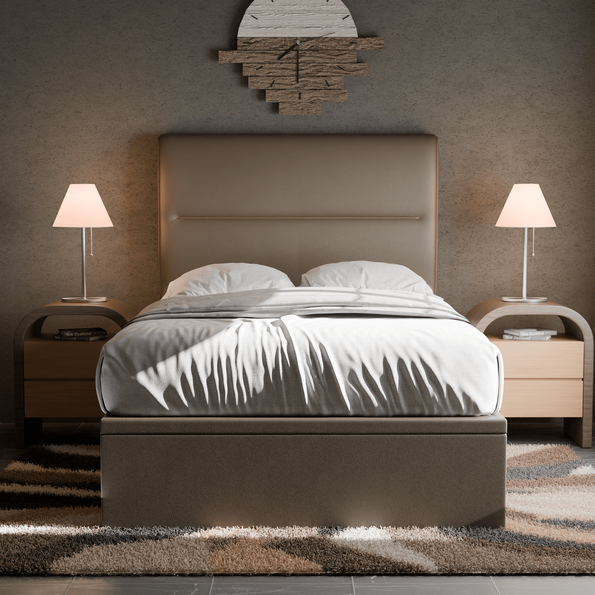 Emilia Faux Leather Storage Bed