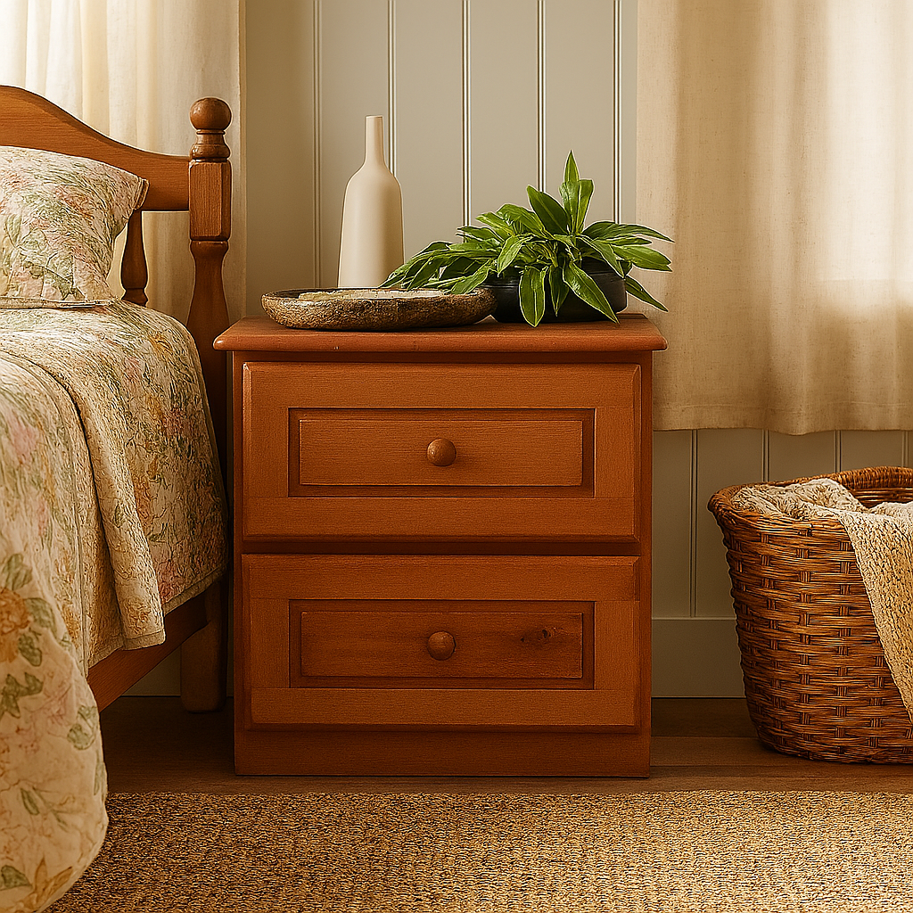 Arthur Cherry Wooden Bed Side Table (46cm)