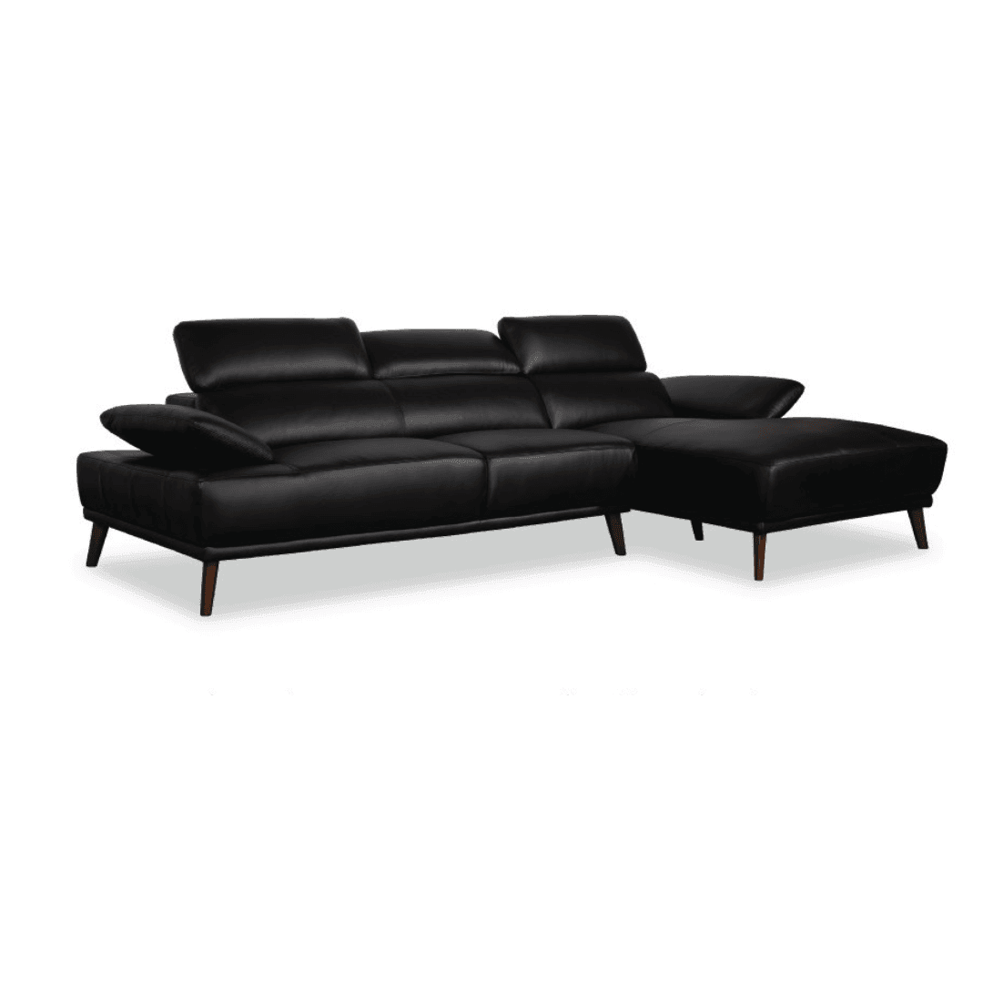 Fumiko Genuine Leather L-Shaped Sofa