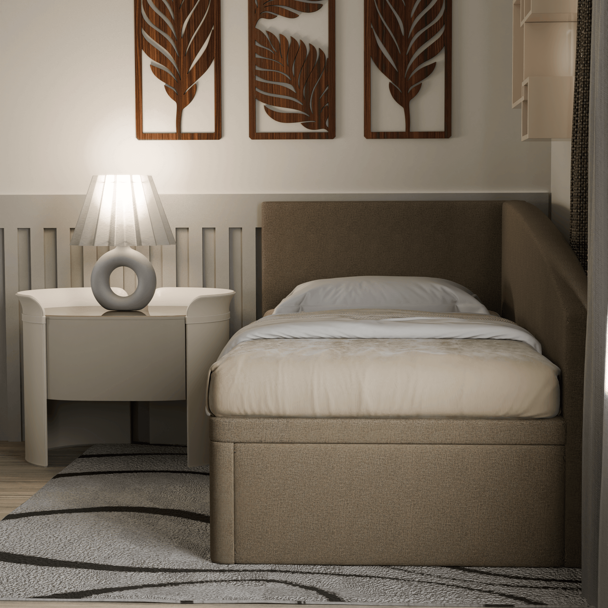 Gales Fabric Side Storage Daybed