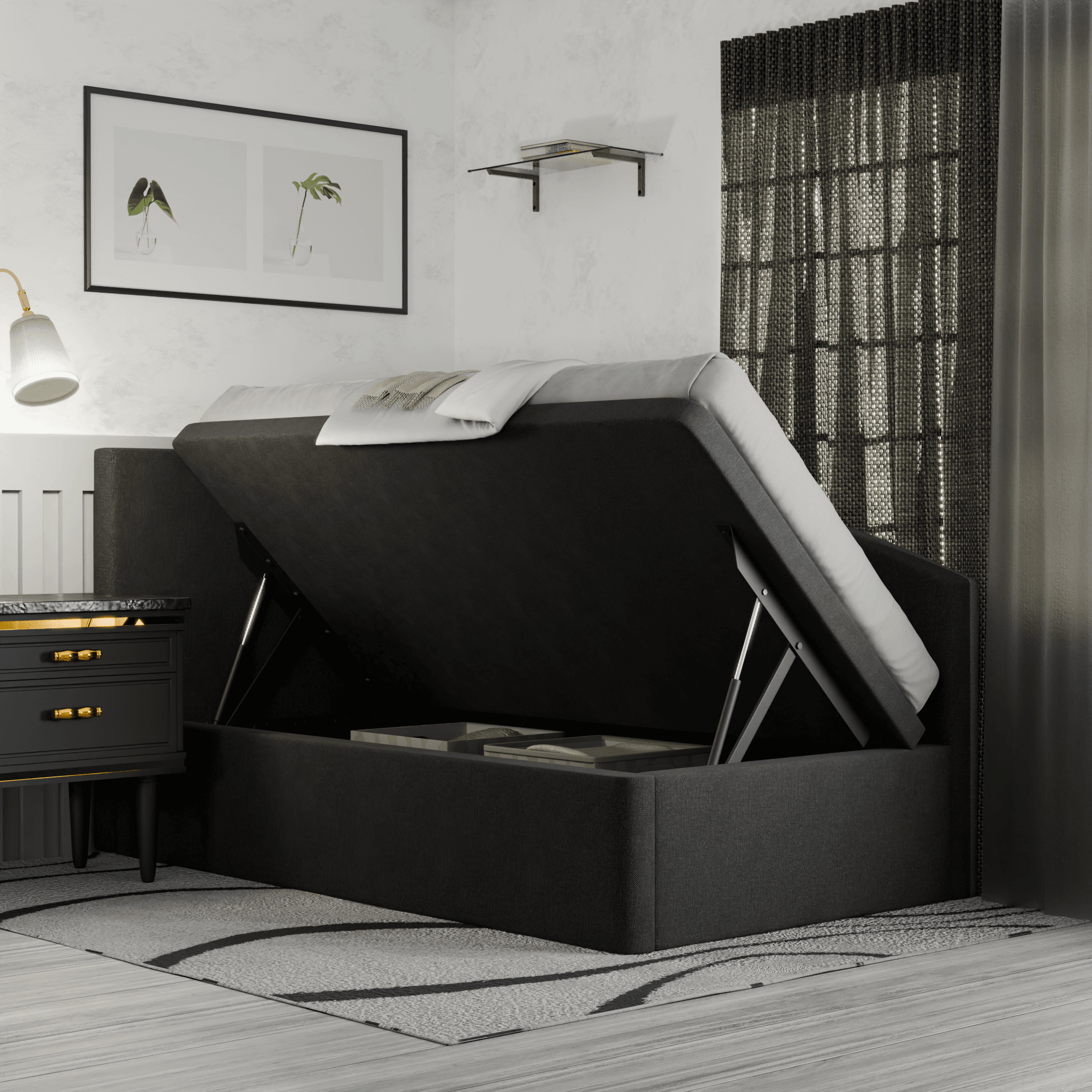 Gales Fabric Side Storage Daybed