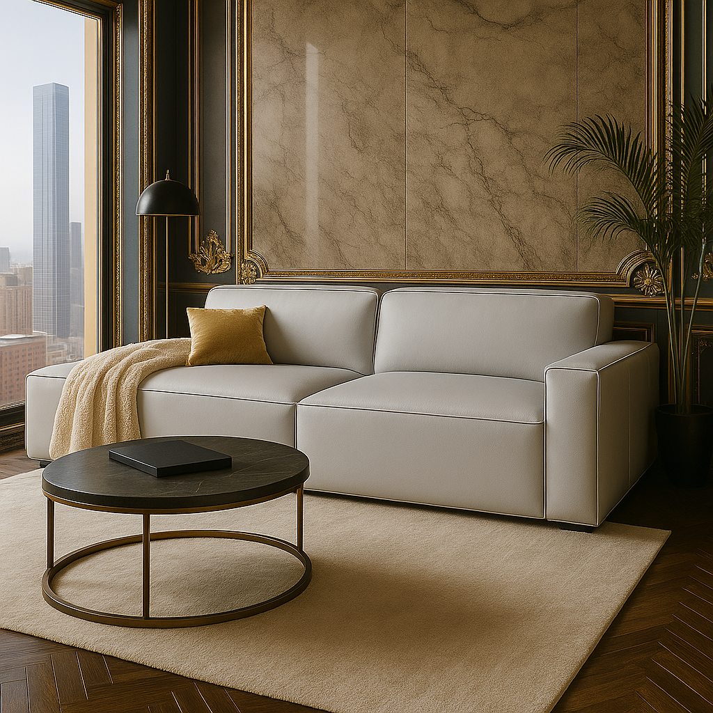Giacomo Premium Genuine Leather 3 Seater Extended Sofa