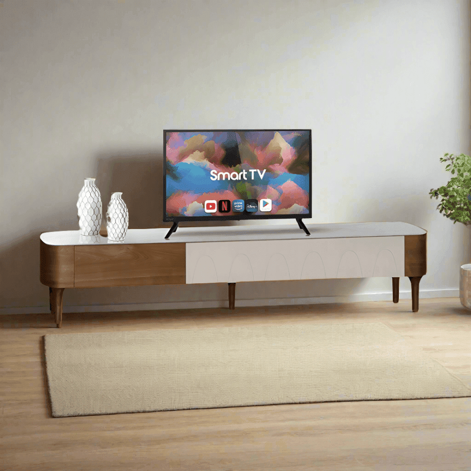 Grant TV Console with Crystalised Stone Top
