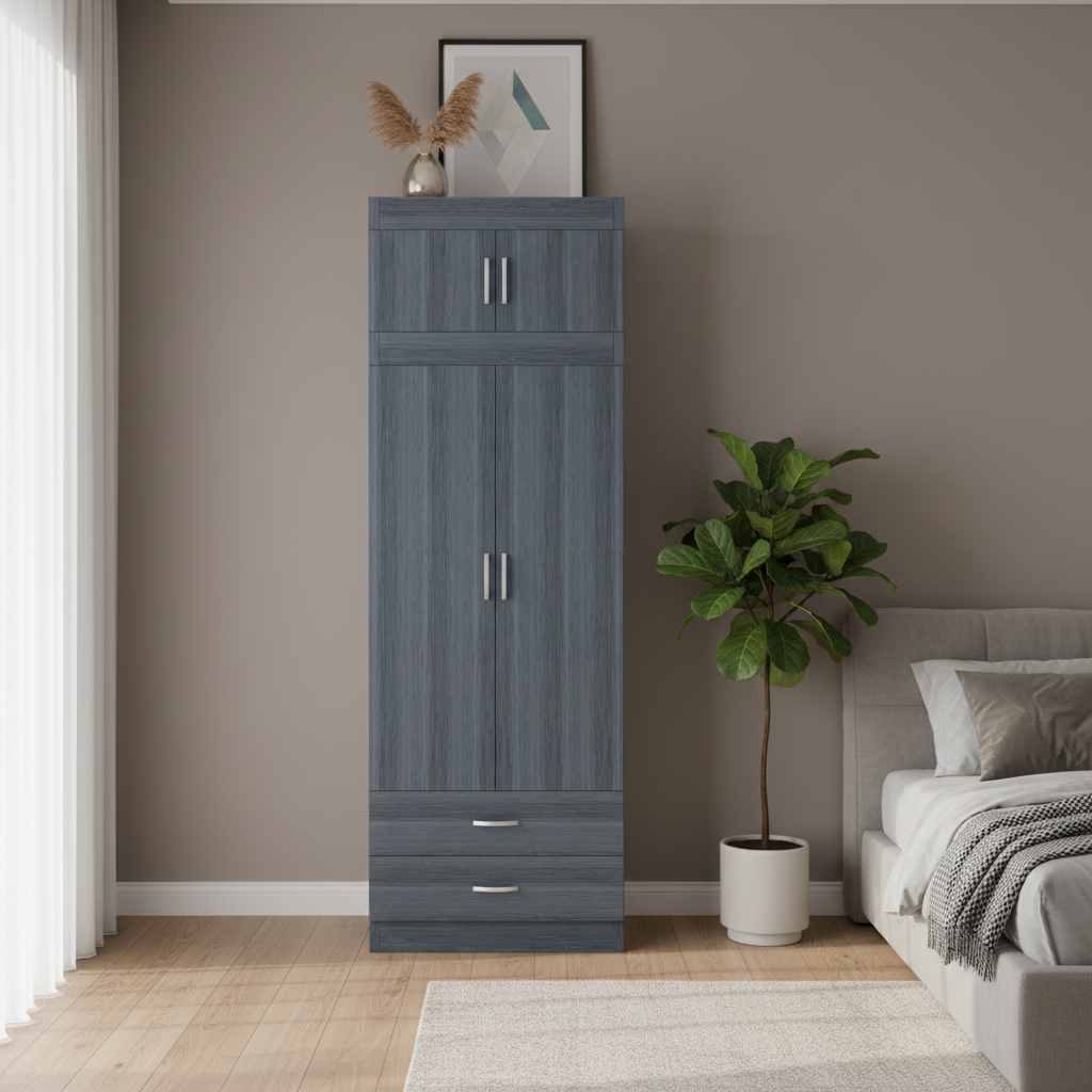 Quinton 2 Door Open Wardrobe with Top