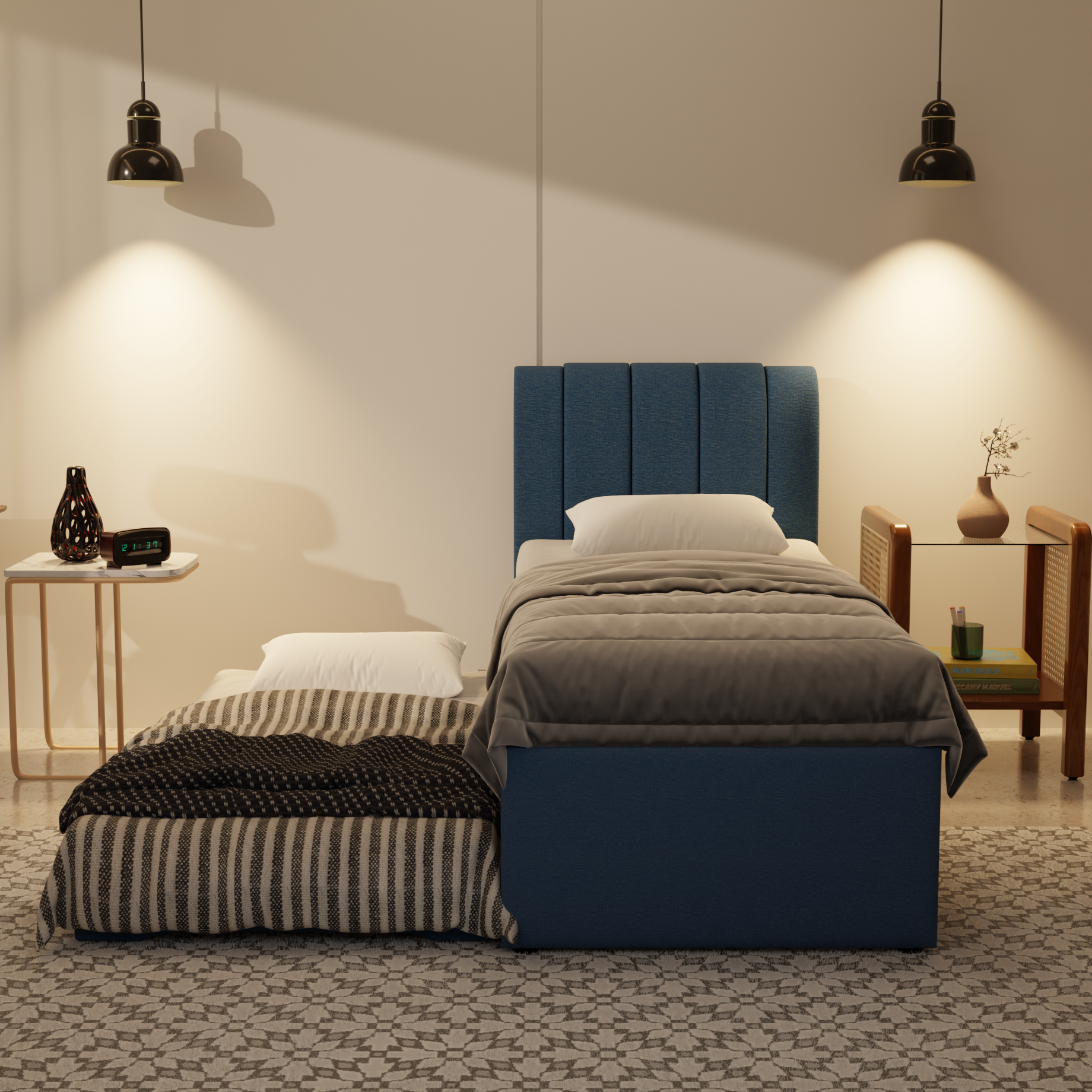 Gianne Fabric 3 in 1 Pull Out Bed
