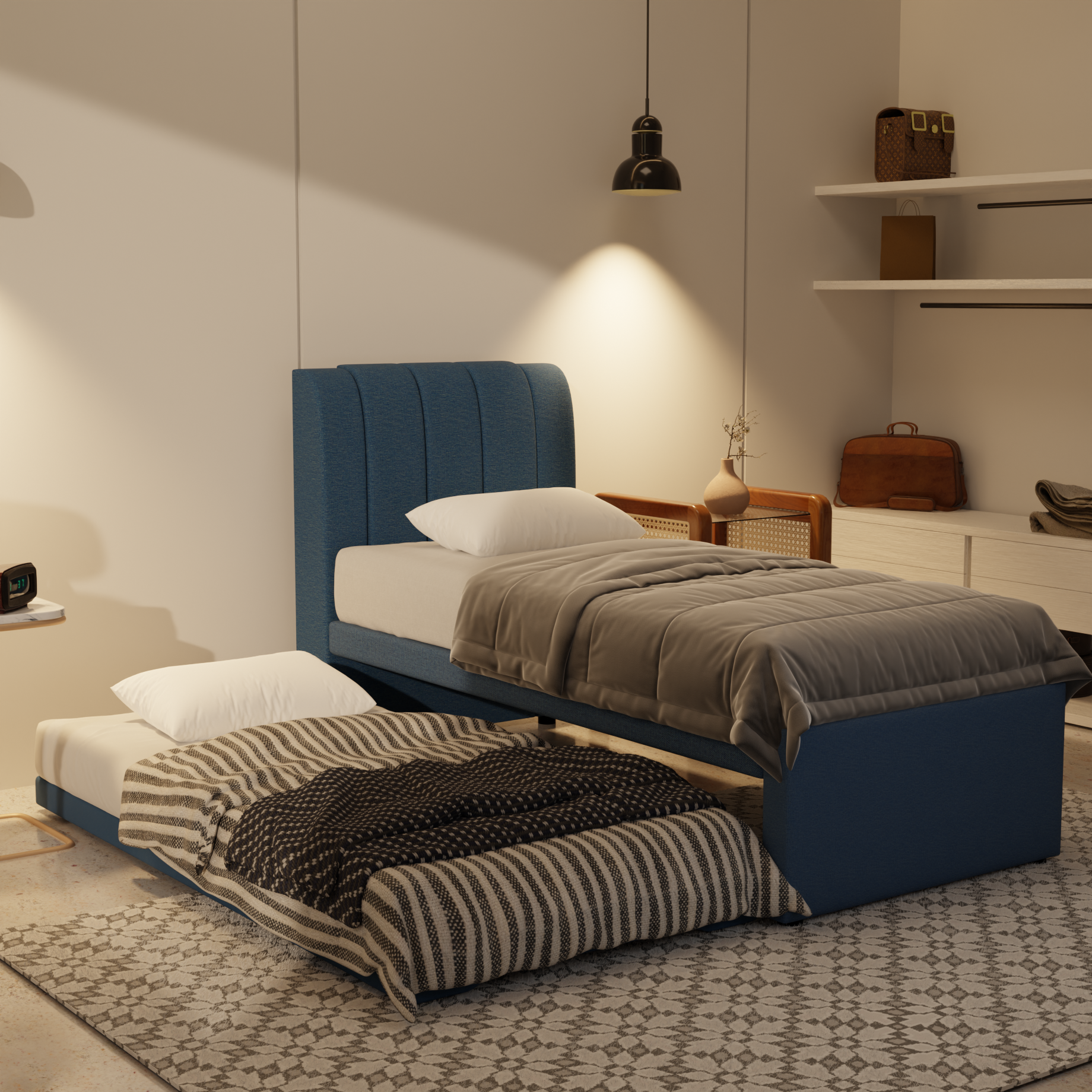Gianne Fabric 3 in 1 Pull Out Bed
