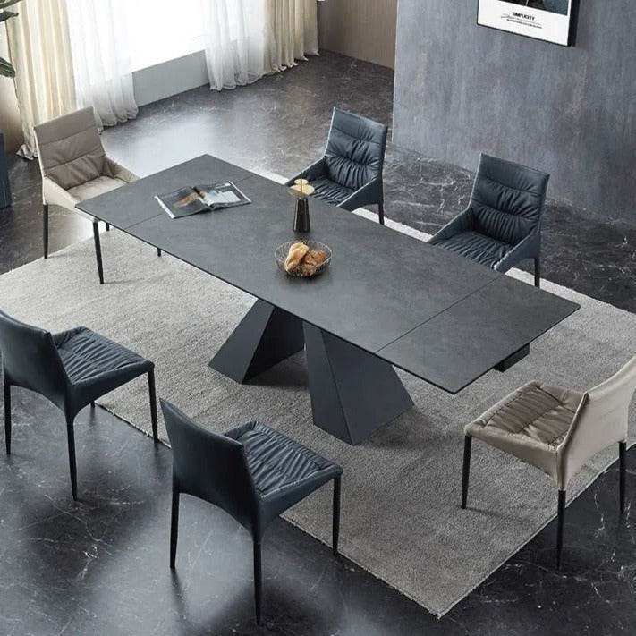 Hadar Sintered Stone Extendable Dining Table