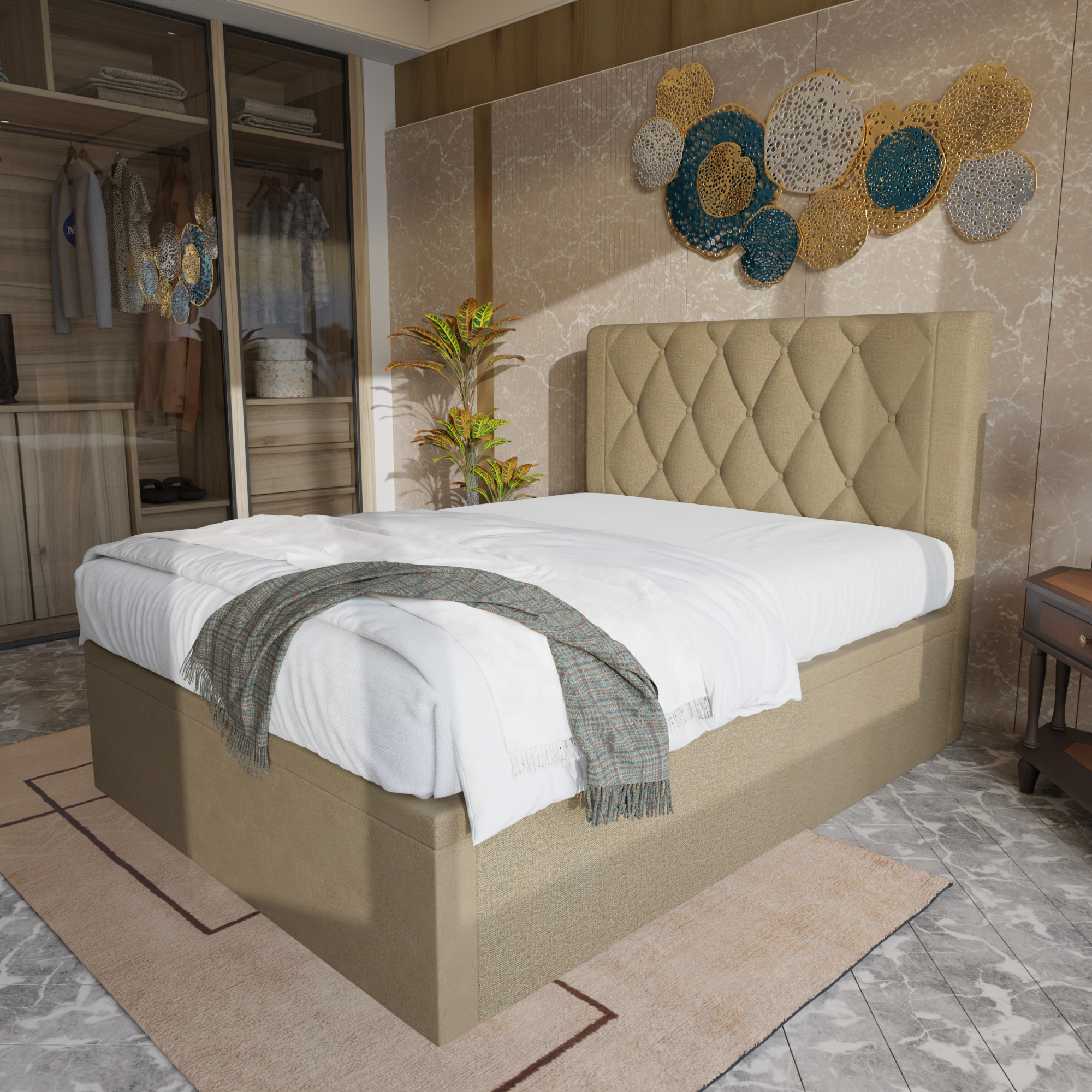 Hansen Fabric Storage Bed (Pet Friendly)
