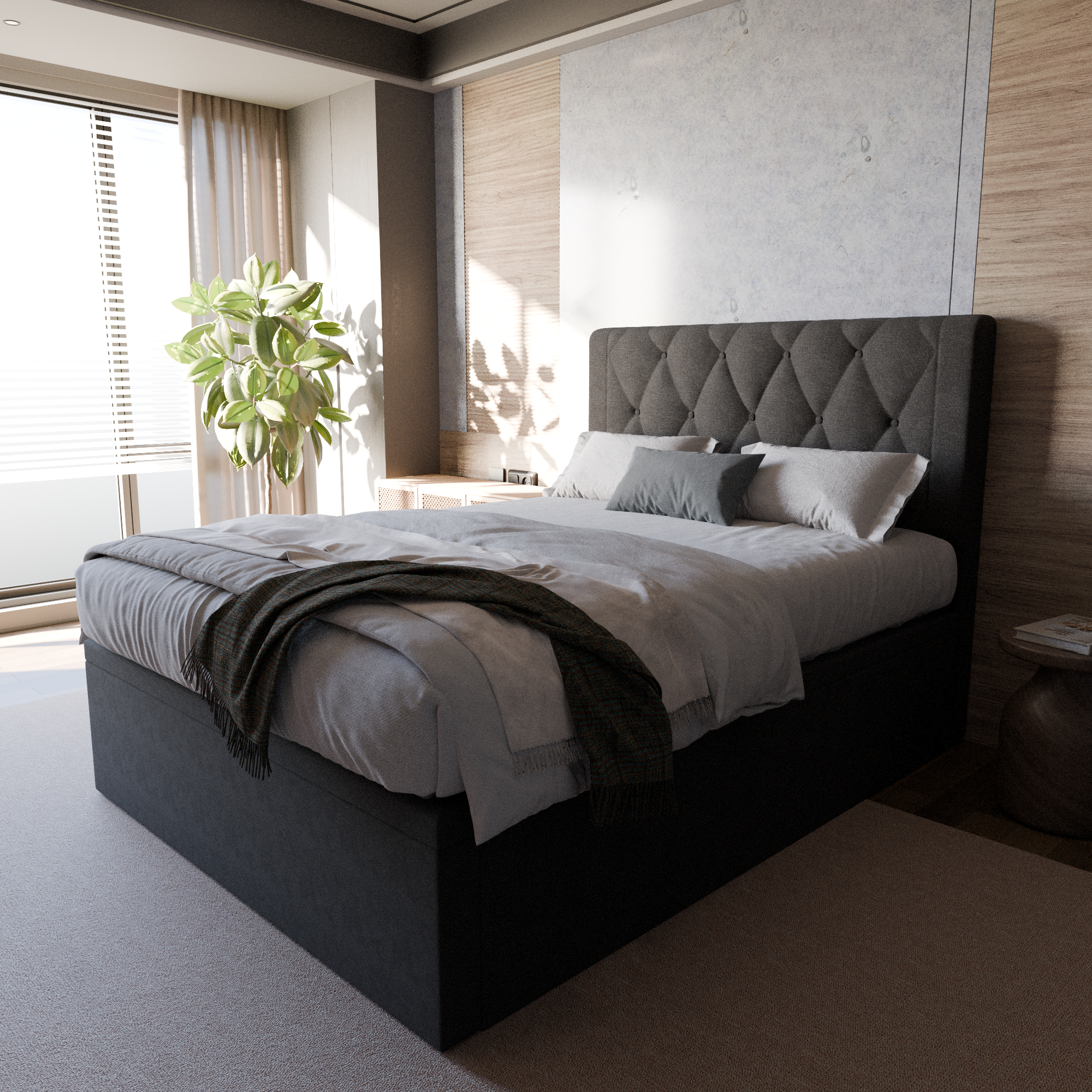 Hansen Fabric Storage Bed (Pet Friendly)