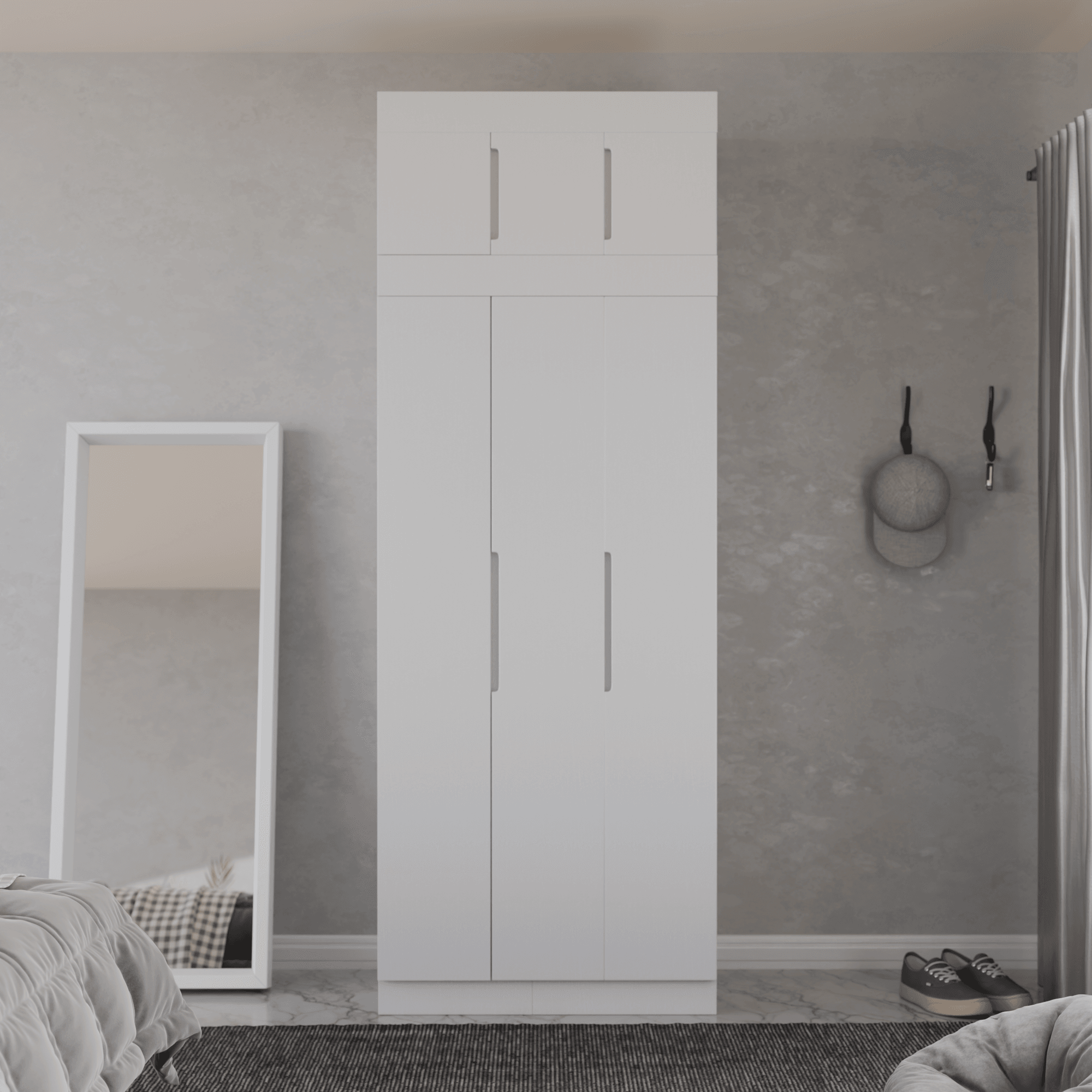 Harris 3 Door Open Wardrobe with Top