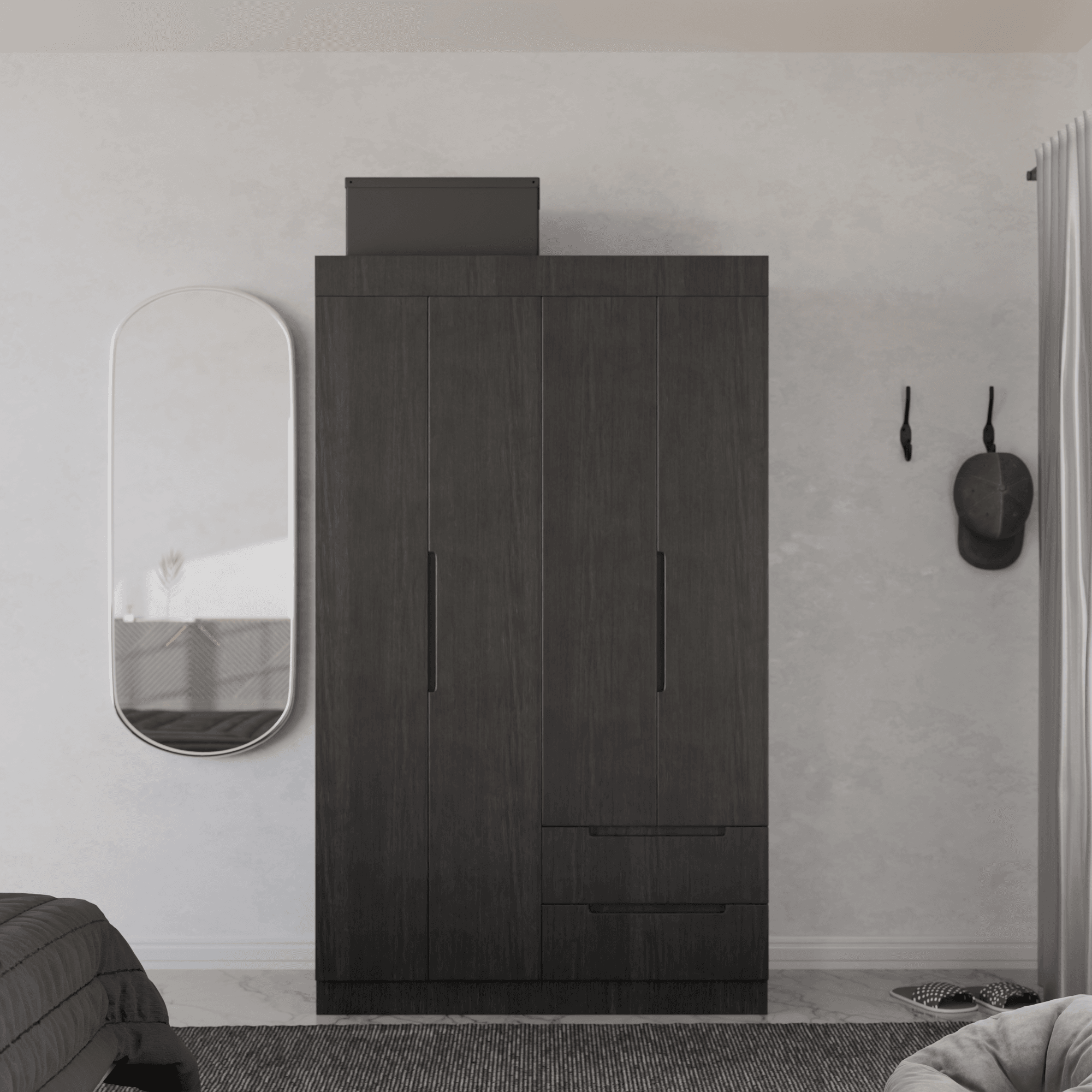 Harrison 4 Door Open Wardrobe
