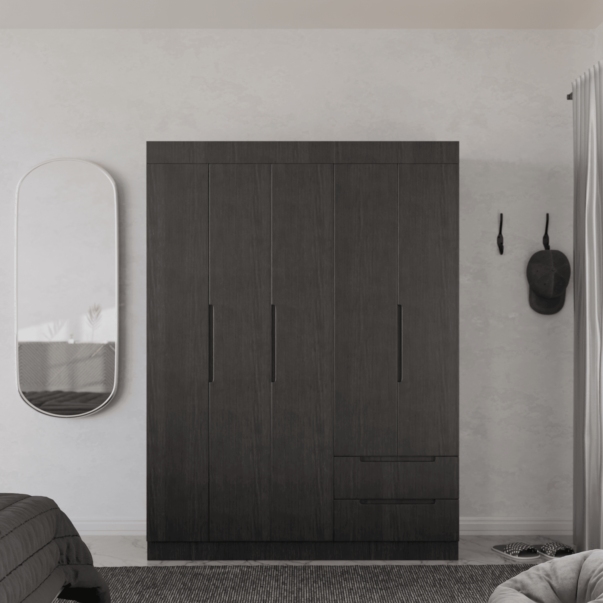 Harrison 5 Door Open Wardrobe