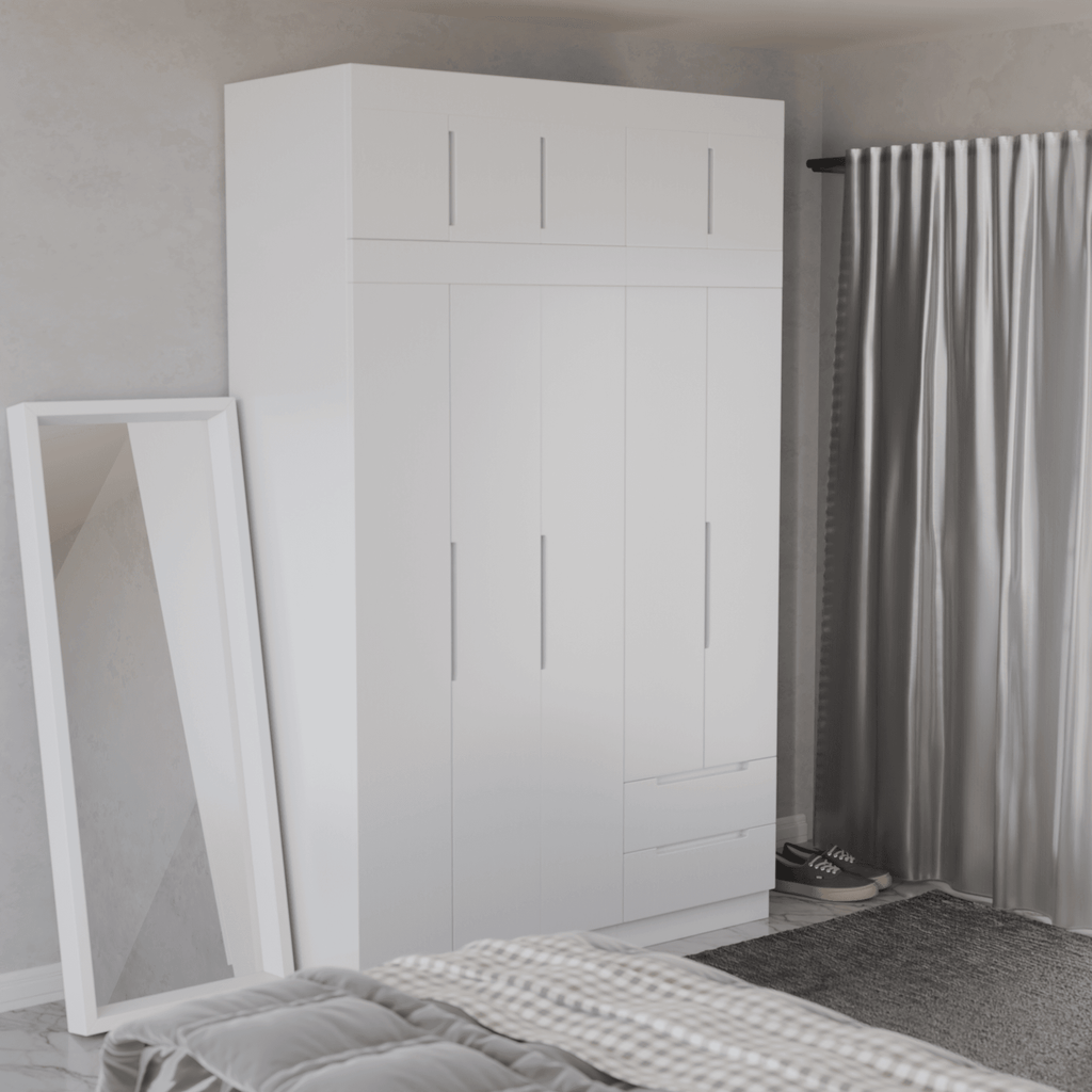 Harrison 5 Door Open Wardrobe with Top