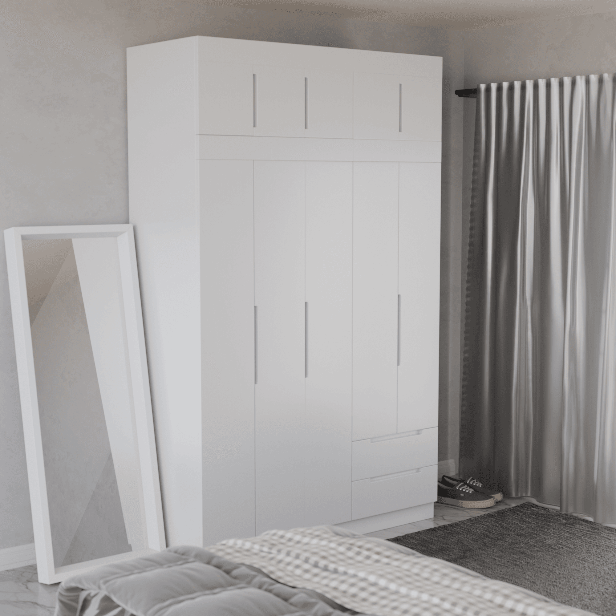 Harrison 5 Door Open Wardrobe with Top