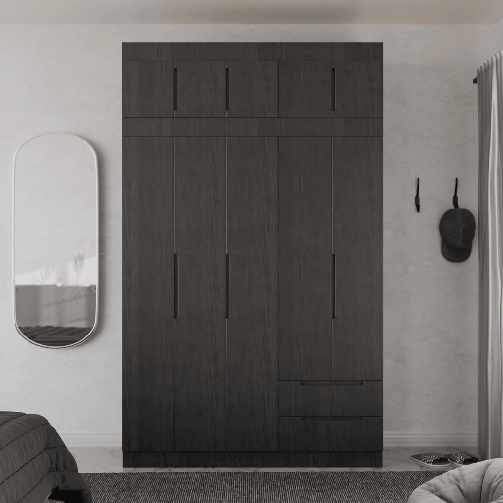 Harrison 5 Door Open Wardrobe with Top