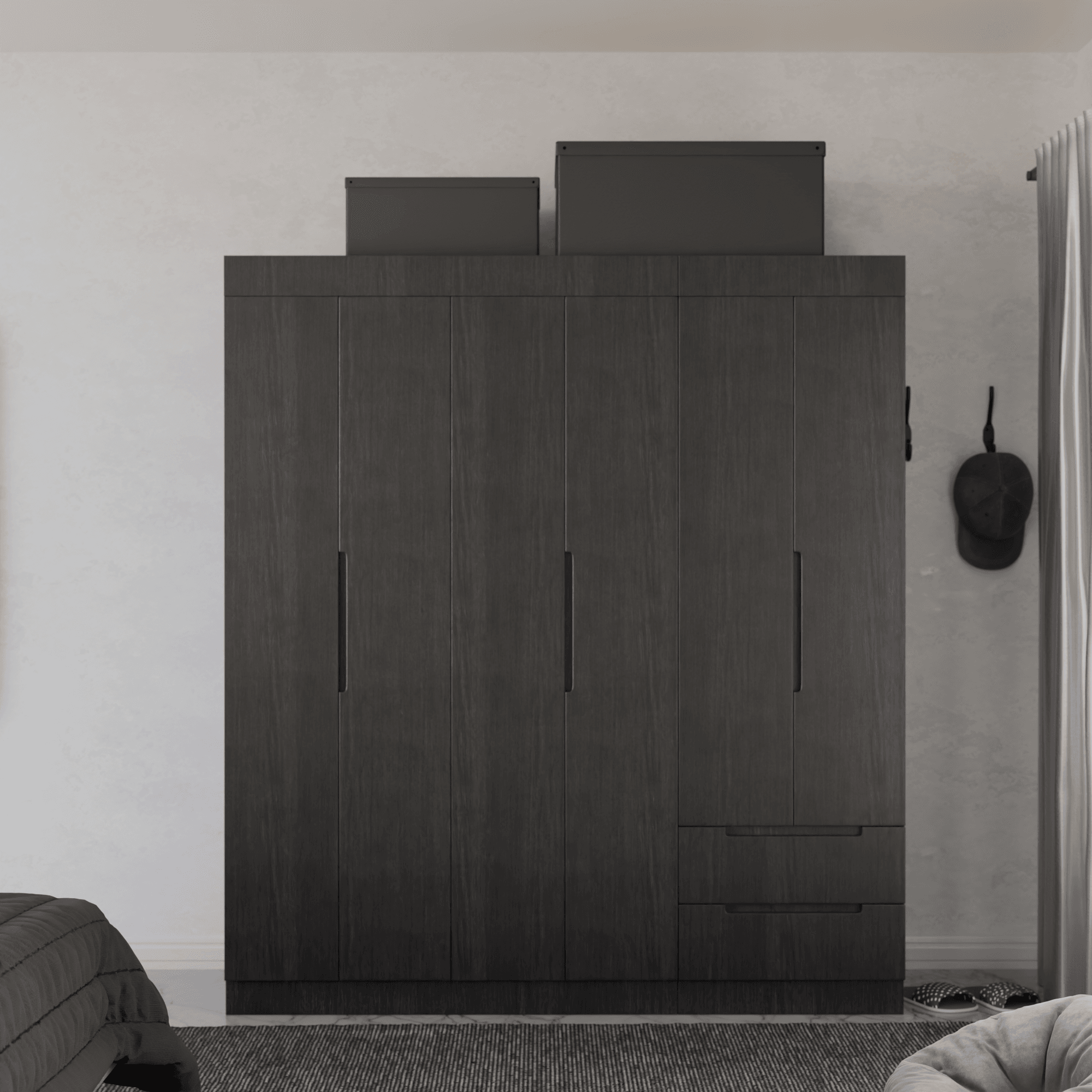 Harrison 6 Door Open Wardrobe