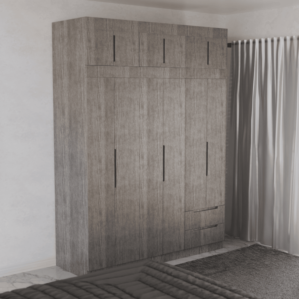 Harrison 6 Door Open Wardrobe with Top