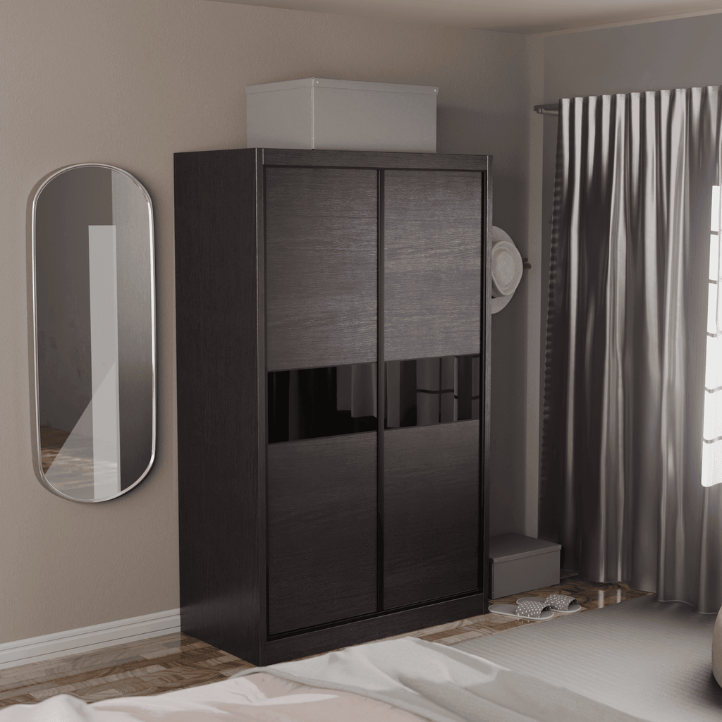 Helene Modular Wardrobe (Black Glass)