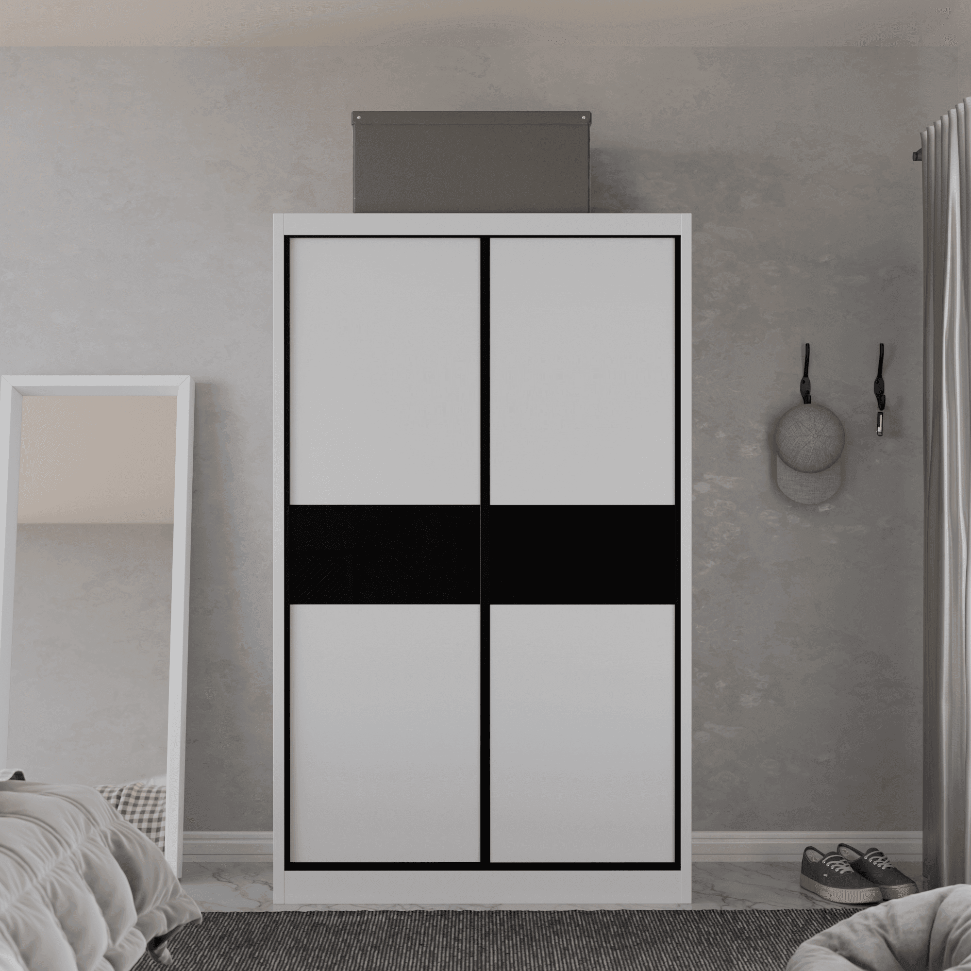 Helene Modular Wardrobe (Black Glass)