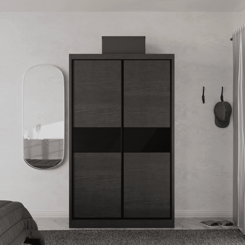 Helene Modular Wardrobe (Black Glass)