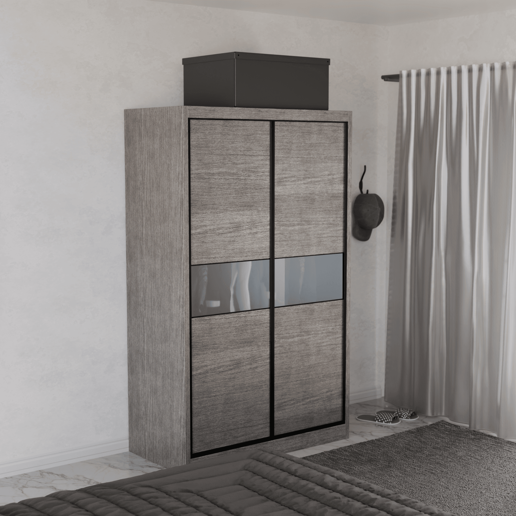 Helene Modular Wardrobe (Frosted Glass)