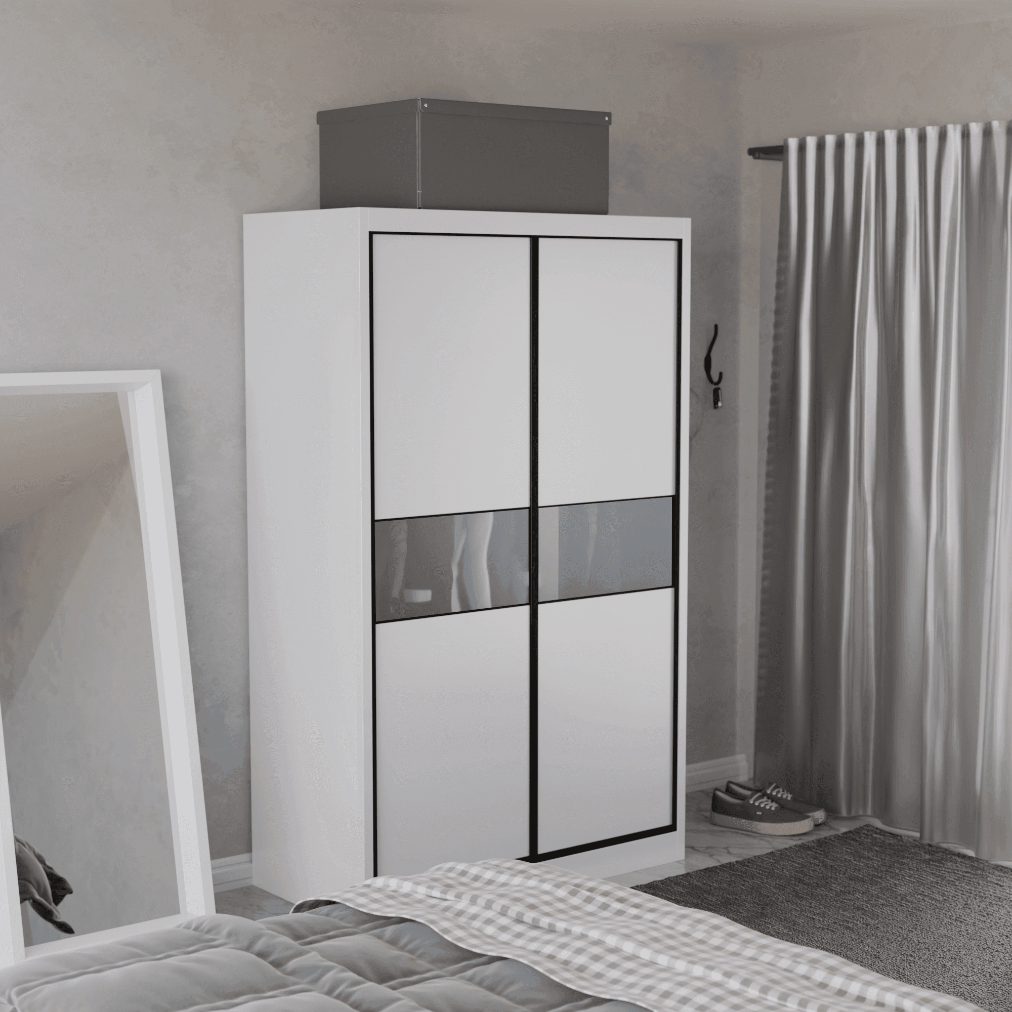 Helene Modular Wardrobe (Frosted Glass)