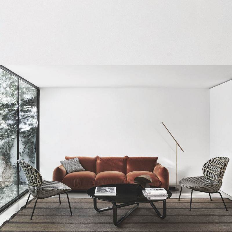 Izzy Velvet Fabric Sofa
