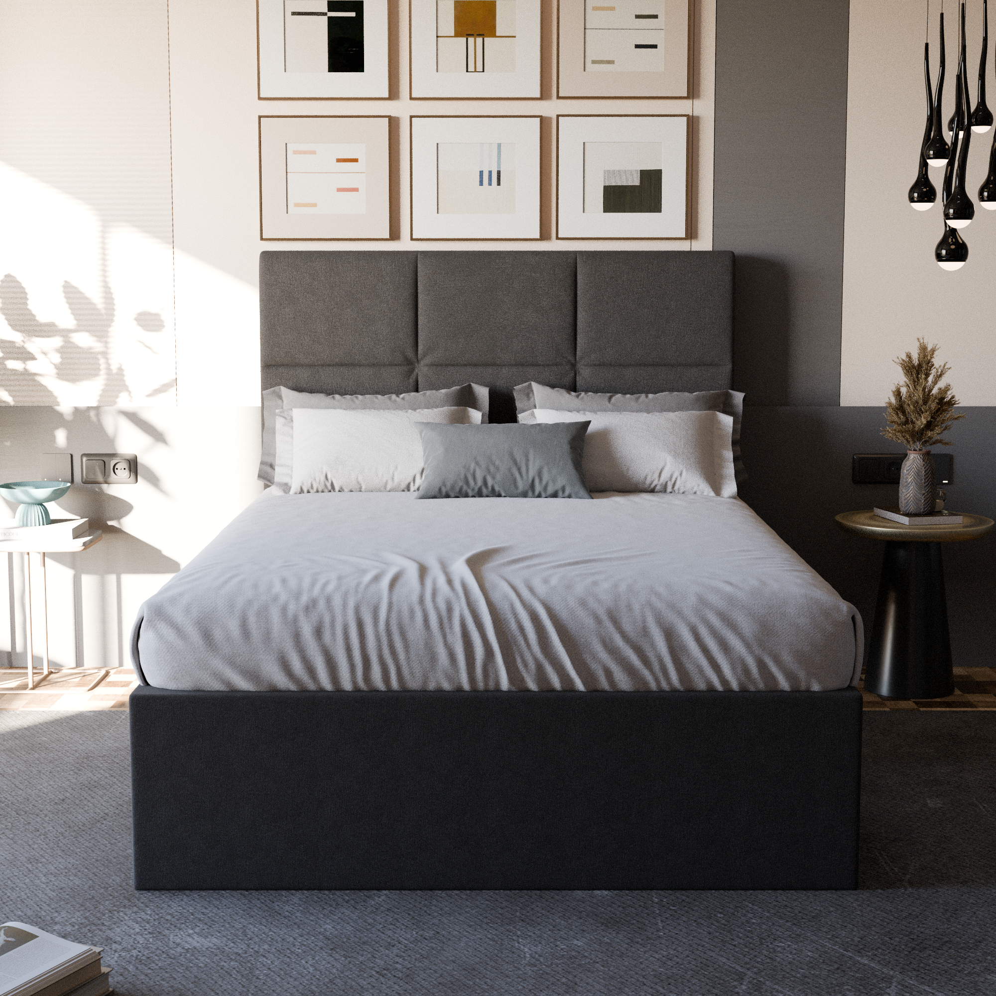 Jarvis Fabric Drawer Bed Frame (Pet Friendly Fabric)