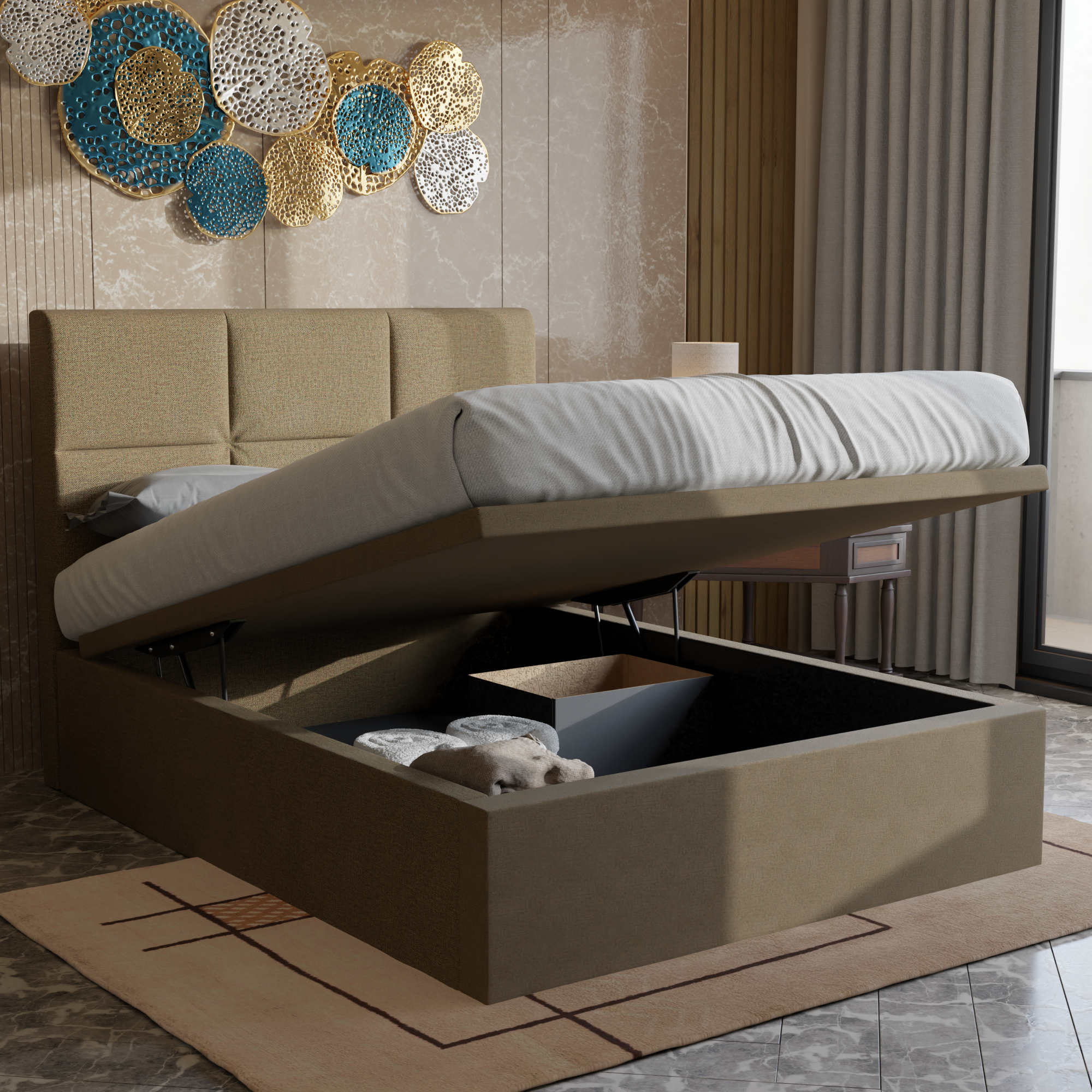 Jarvis Fabric Storage Bed (Pet Friendly Fabric)