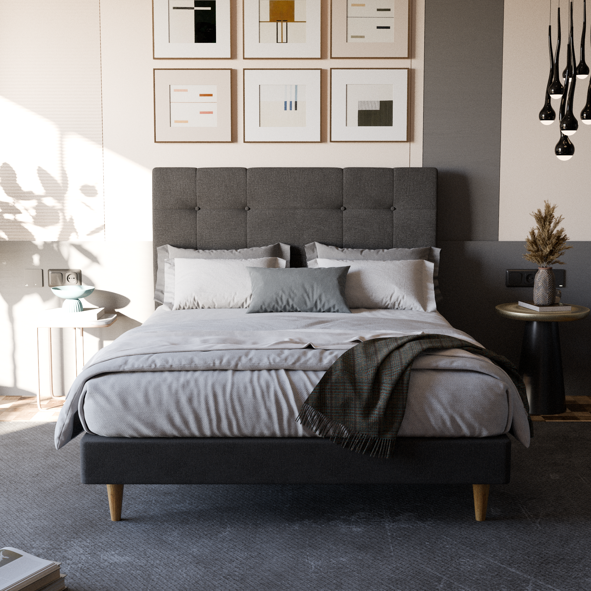 Jaxon Fabric Bed Frame (Water Repellent)