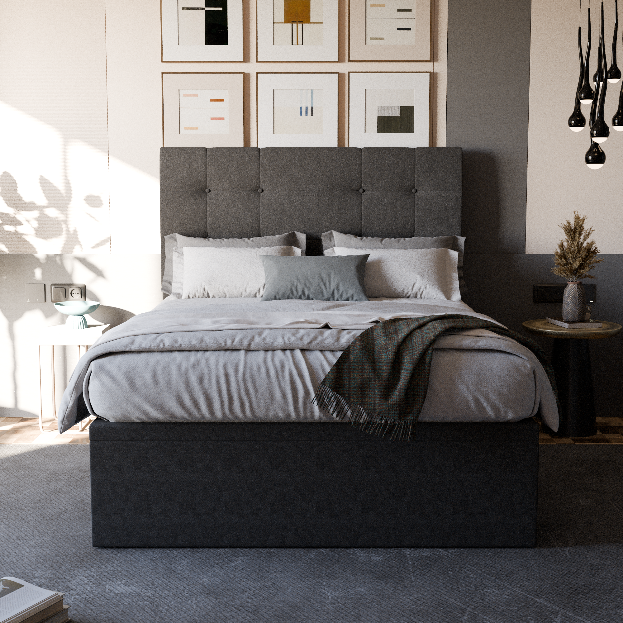 Jaxon Fabric Storage Bed (Water Repellent)