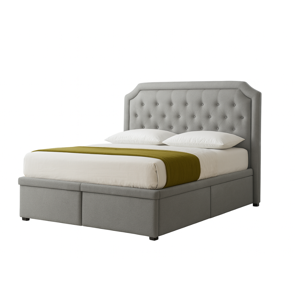 Paneris Fabric Storage Bed