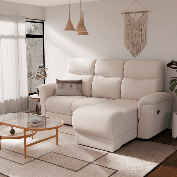 Kayle Fabric Recliner L-Shaped Sofa (Pet Friendly & Water Repellent)