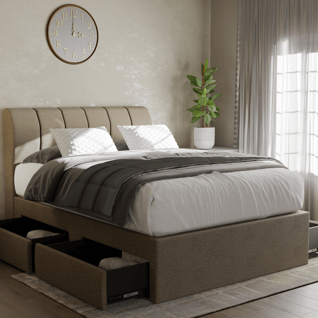 Kazura Fabric Drawer Bed Frame