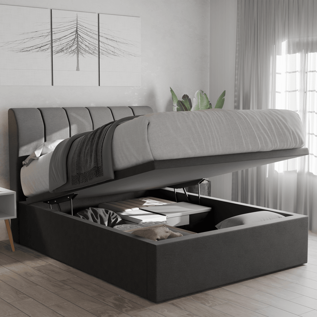Kazura Fabric Storage Bed